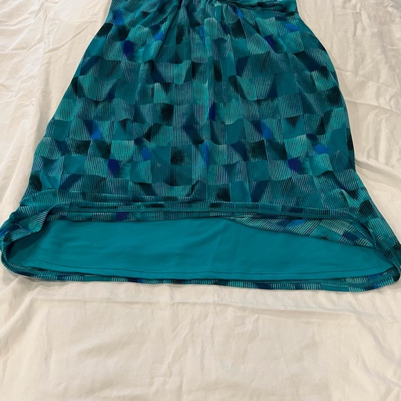 Worthington Sleeveless green & blue print blouse, size XL - Picture 5 of 6